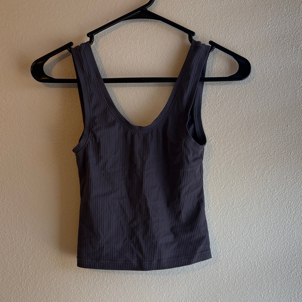 Ribbed Scoop Neck Tank Top Sydney Adams